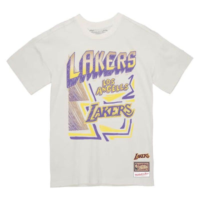 MITCHELL & NESS NBA SIDEWALK SKETCH TEE LAKERS