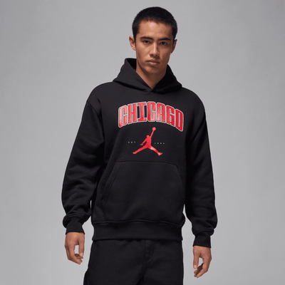 Men's Chicago Fleece Pullover Hoodie BLACK