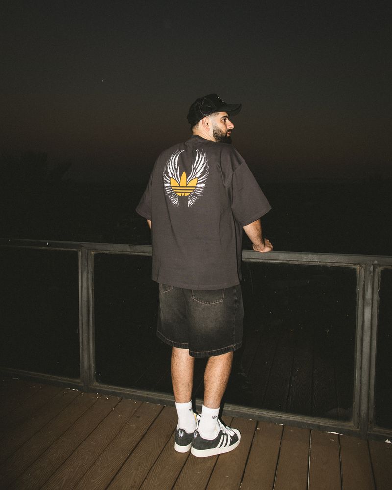 ADIDAS LA GRAFFITI TEE UTILITY BLACK