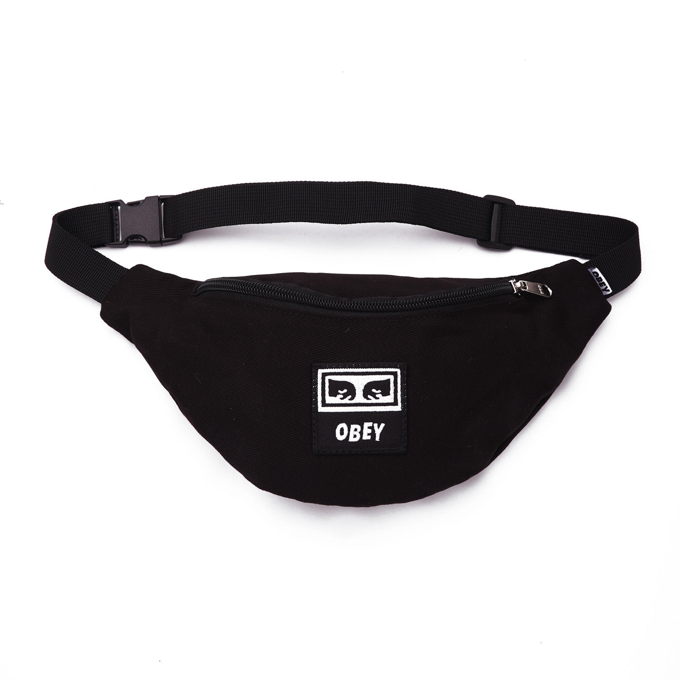 OBEY WASTED HIP BAG BLACK TWILL