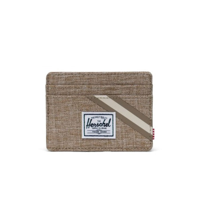 Herschel Charlie Card Holder Wallet Tobacco Crosshatch