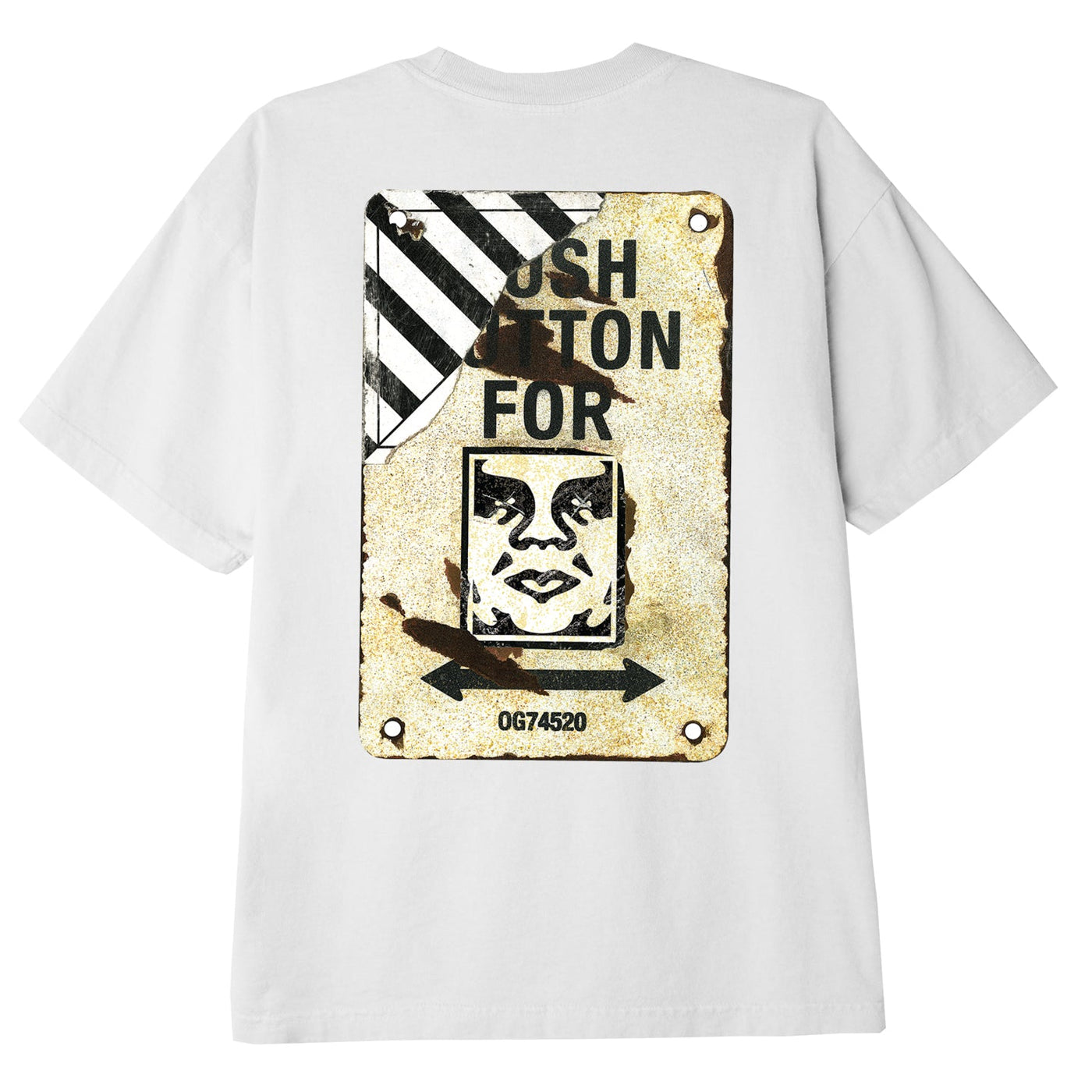 OBEY CROSSWALK SIGN CLASSIC T-SHIRT WHITE