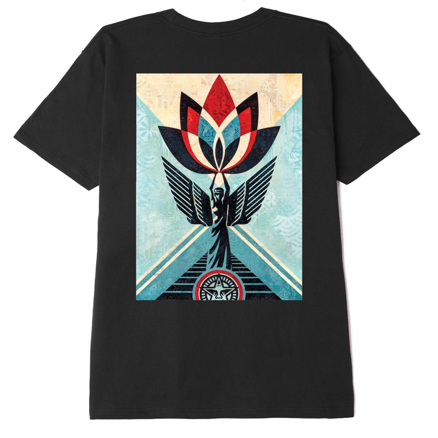OBEY LOTUS ANGEL CANVAS CLASSIC T-SHIRT
