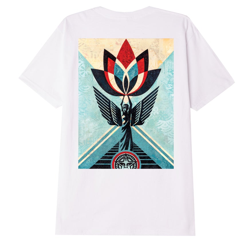 OBEY LOTUS ANGEL CANVAS CLASSIC T-SHIRT