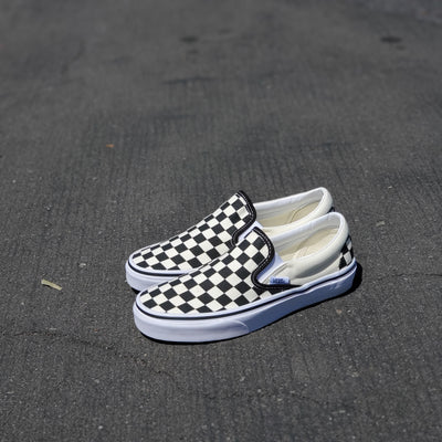 Vans Checkerboard Slip-On White Black