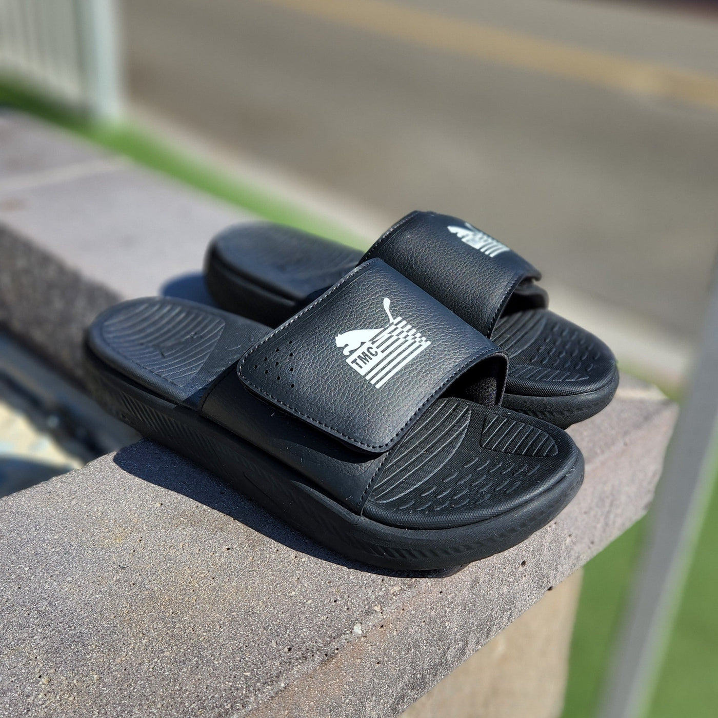 TMC x Puma SoftRide Slides Black โ PRIVATE SNEAKERS
