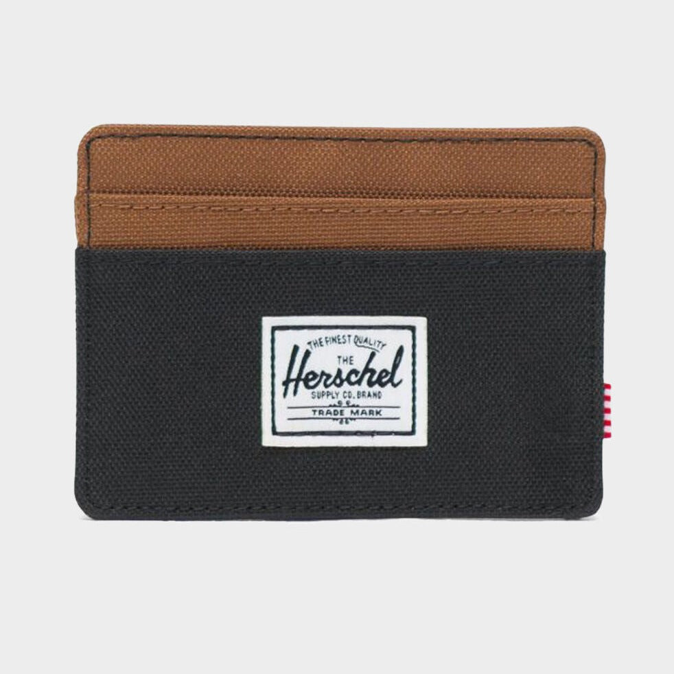 Herschel Charlie Card Holder Wallet Black Tan
