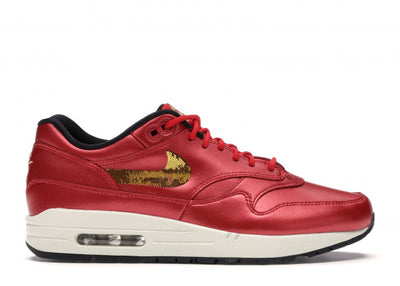 W AIR MAX 1 RED GOLD SEQUINS