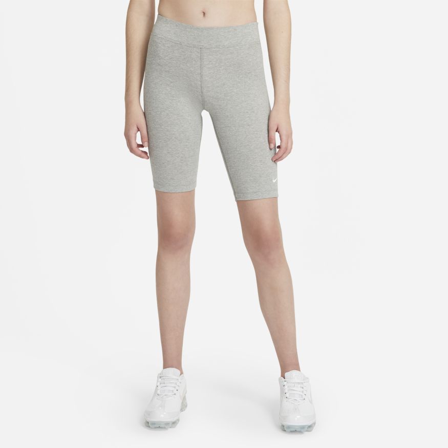 Women's Nike Sportswear Essential Mid-Rise Bike Shorts Grey