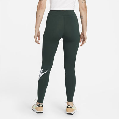 Women's Nike Sportswear Essential High-Waisted Logo Leggings Pro Green