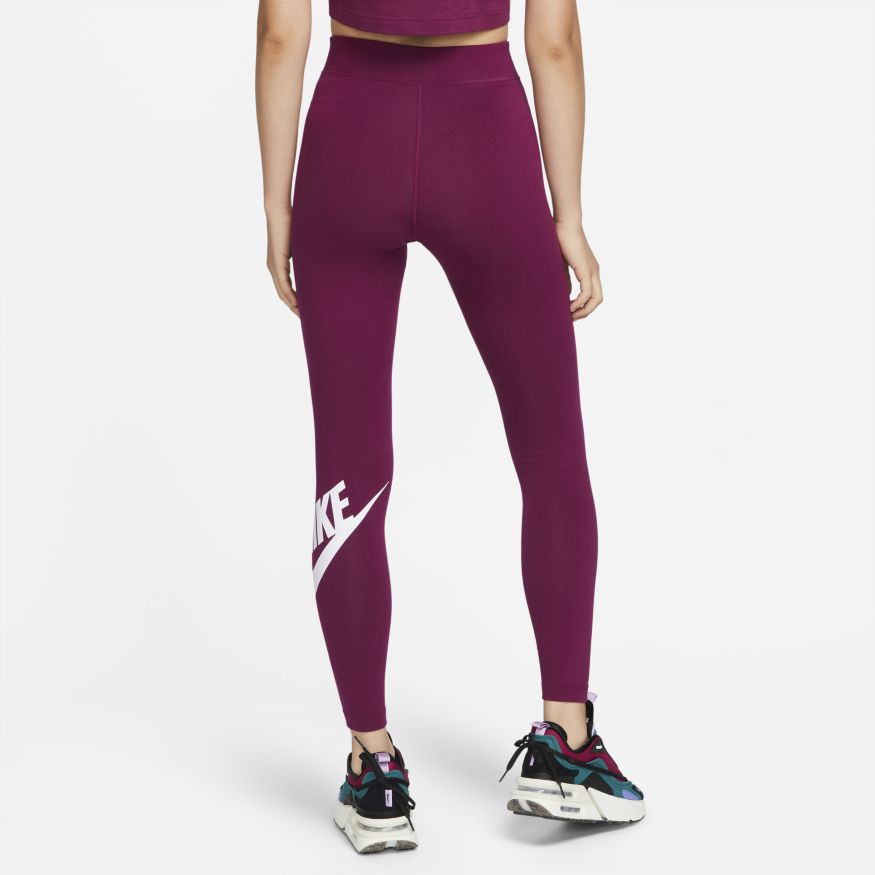 Women's Nike Sportswear Essential High-Waisted Logo Leggings Sangria