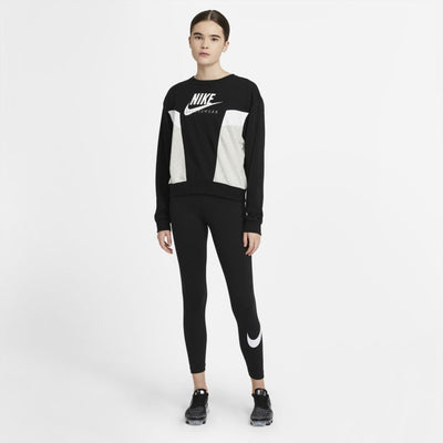 Womenâs Nike Essential Swoosh Mid-Rise Leggings Black