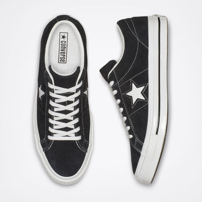 Converse One Star Suede Low Top Black Top