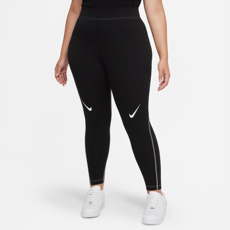 Women's Nike Sportswear Swoosh Graphic High-Rise 7/8 Leggings Black