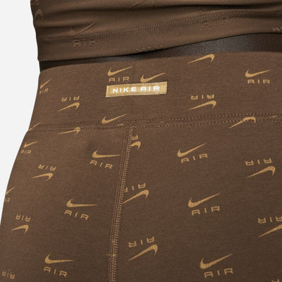 Nike Air Women's High-Waisted Printed Leggings Cacao Brown
