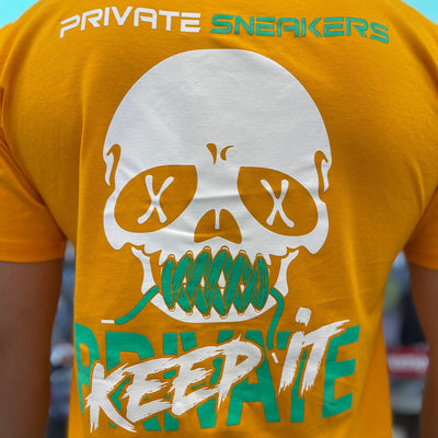 Private Sneakers Keep It Private T-Shirt Gold