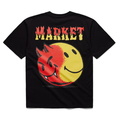 Market Smiley Good vs Evil T-Shirt Black Back