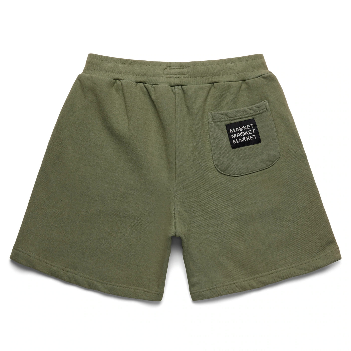 Market Smiley Look At The Bright Side Sweatshorts Sage Green Back