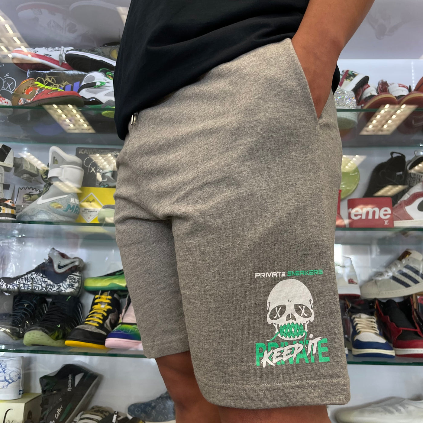 Private Sneakers Keep It Private Shorts Grey