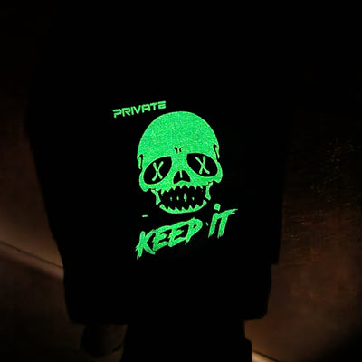 Private Sneakers Keep It Private Shorts Pine Green Glow In The Dark Logo