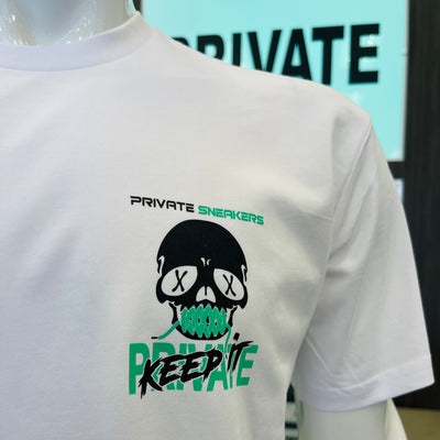 Private Sneakers Keep It Private T-Shirt White Logo