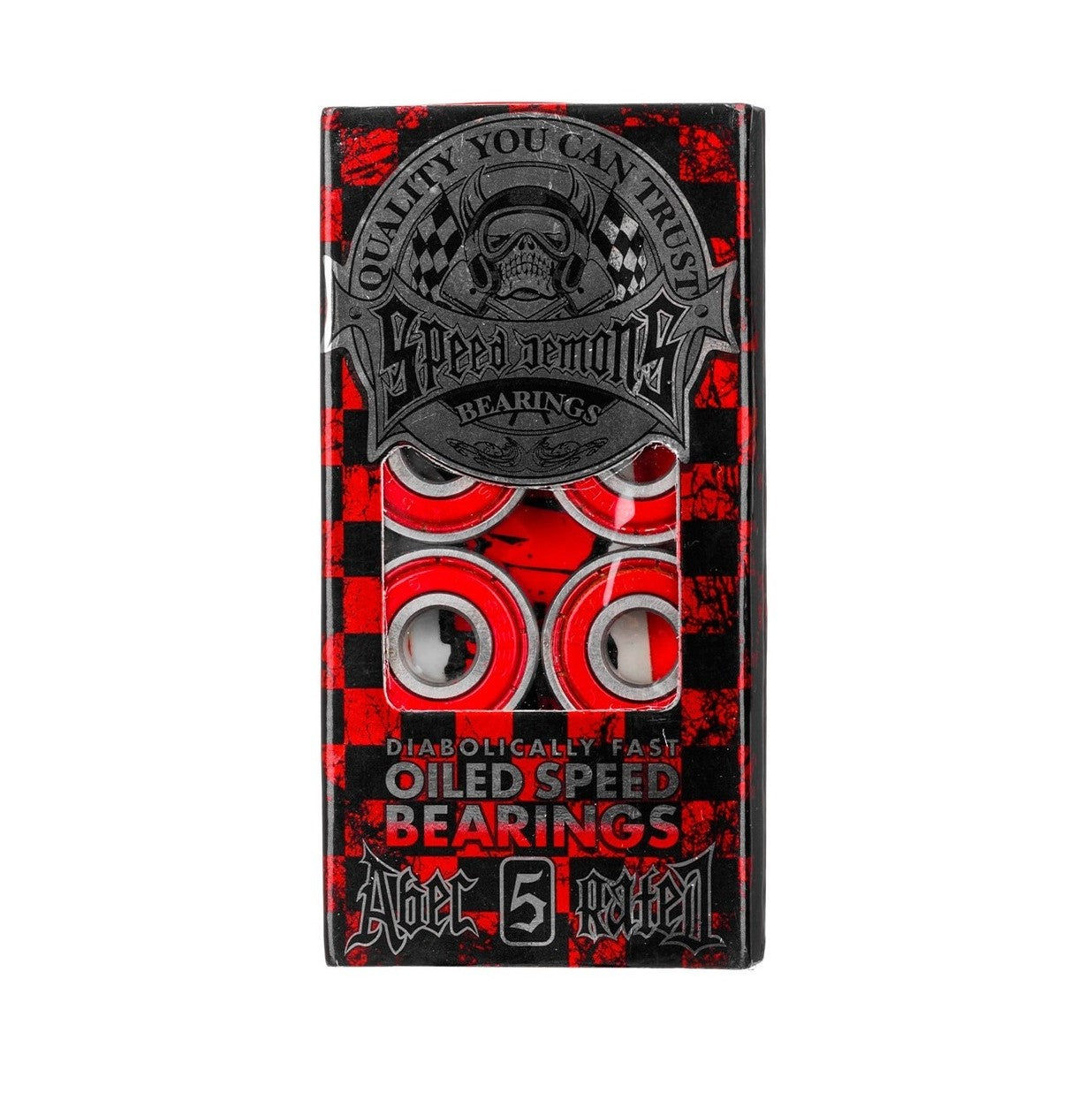 Speed Demons Abec-5 Red Skateboard Bearing Single Set