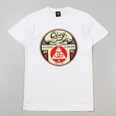 OBEY DISSENT TILL THE END CLASSIC T-SHIRT WHITE