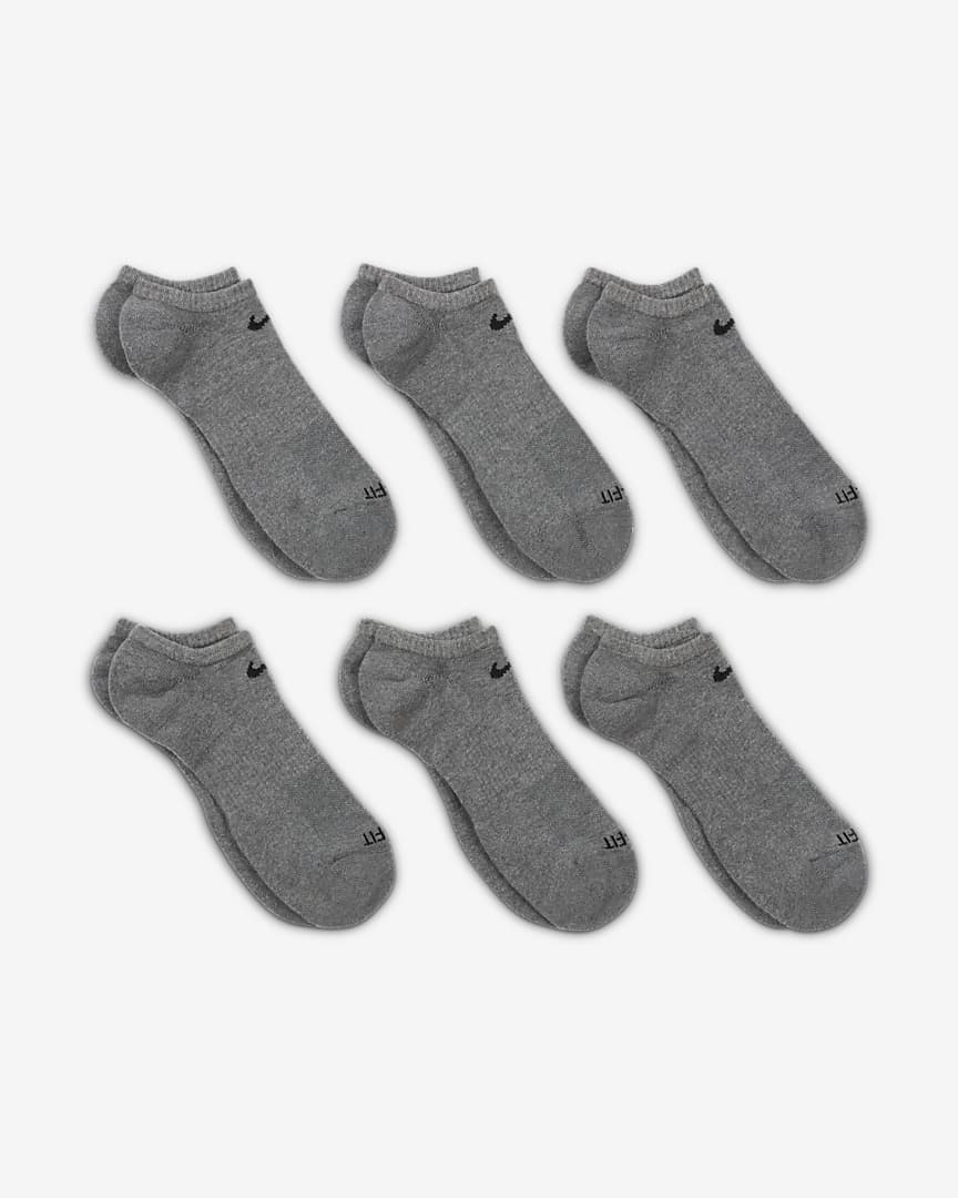 Nike Everyday Plus Cushioned Training No-Show Socks (6 Pairs)