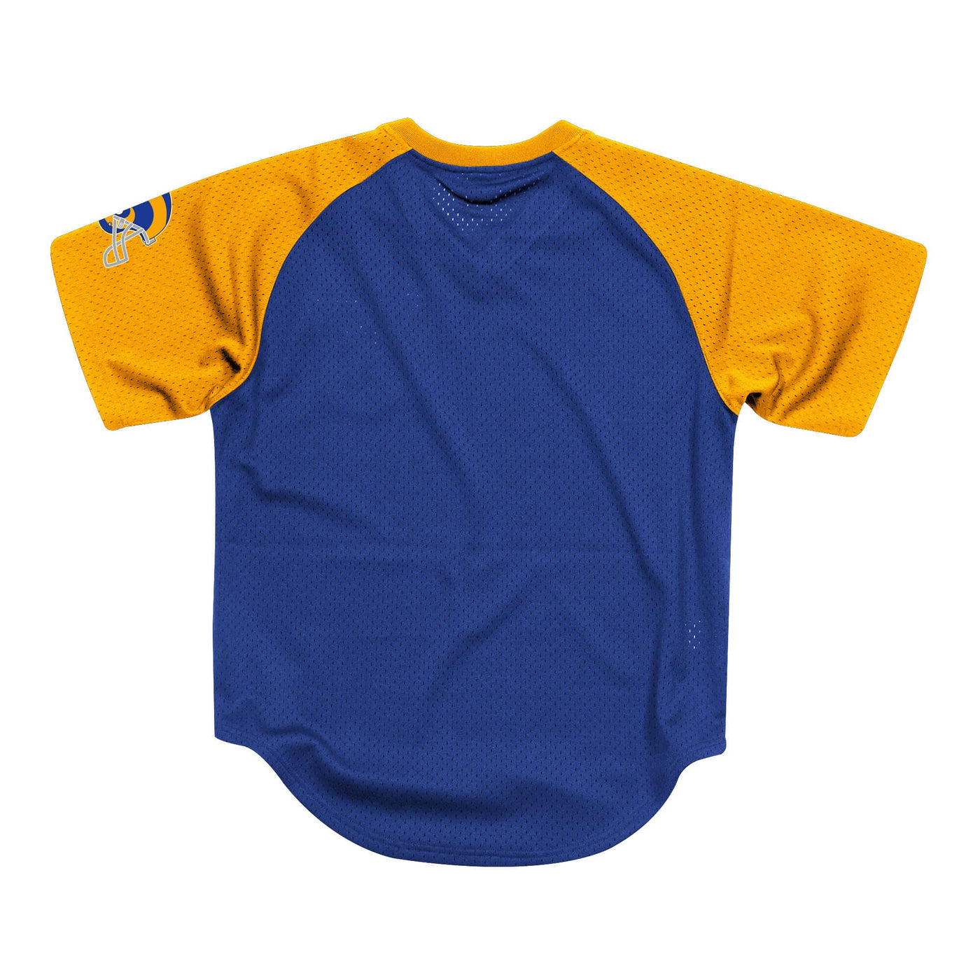 MITCHELL & NESS FINAL SECONDS MESH V-NECK LOS ANGELES RAMS BLUE/GOLD T-SHIRT