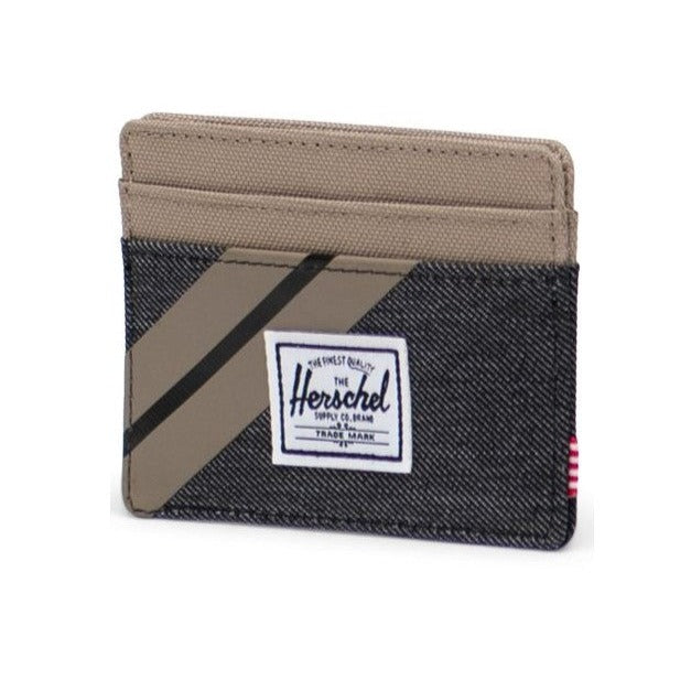 Herschel Charlie Card Holder Wallet Timberwolf Black Denim
