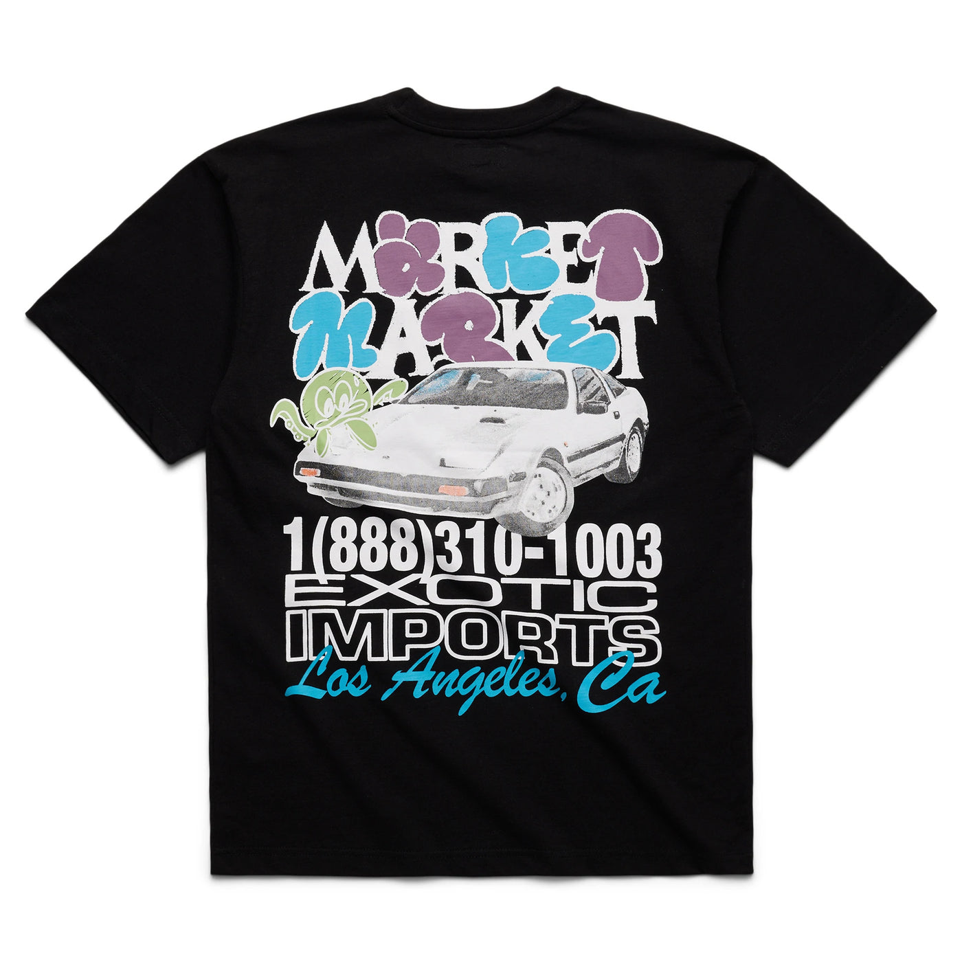 Market Exotic Automobile T-Shirt Black Back