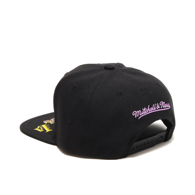 Mitchell & Ness NBA Front Loaded Snapback Hat HWC Los Angeles Lakers Black Back