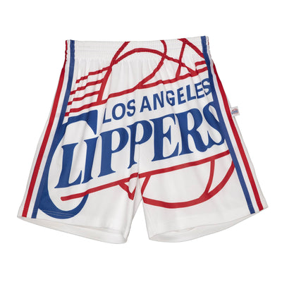 Mitchell & Ness Swingman Big Face 2.0 Shorts Los Angeles Clippers White Front