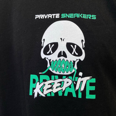 Private Sneakers Keep It Private T-Shirt Black Logo