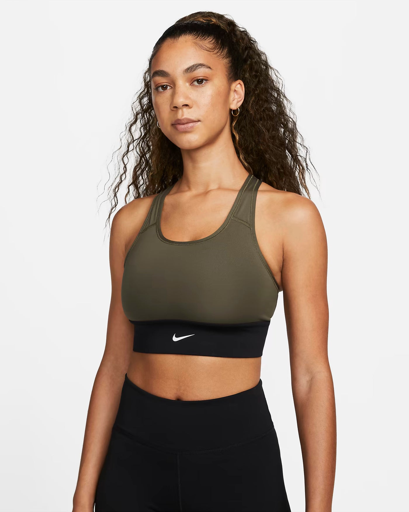Nike Swoosh Medium-Support 1-Piece Padded Longline Sports Bra