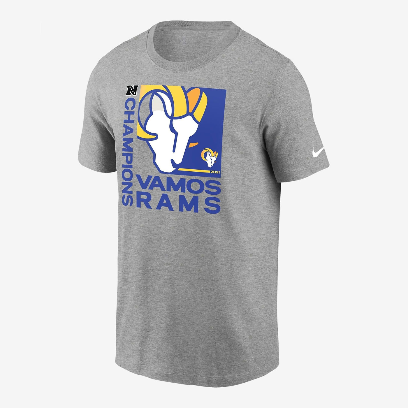 Nike 2021 NFC Champions Team Slogan NFL Los Angeles Rams T-shirt